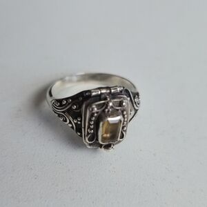 🐦‍🔥HOLD🐦‍🔥 Sterling Citrine Poison Ring